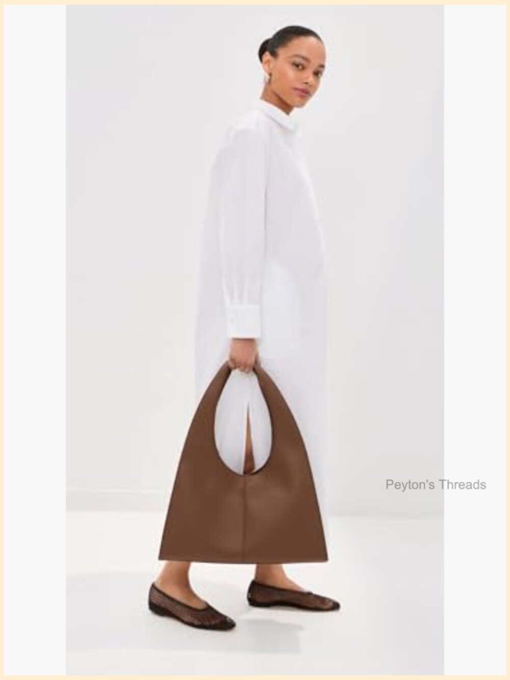 Lightweight Cotton Poplin Maxi Dress with Pockets and Button Front - Picture 4 of 6